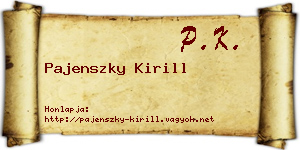 Pajenszky Kirill névjegykártya